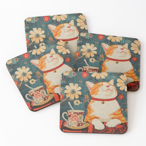 Item preview, Cat With A Cup Of Tea designed and sold by sakurashorty.