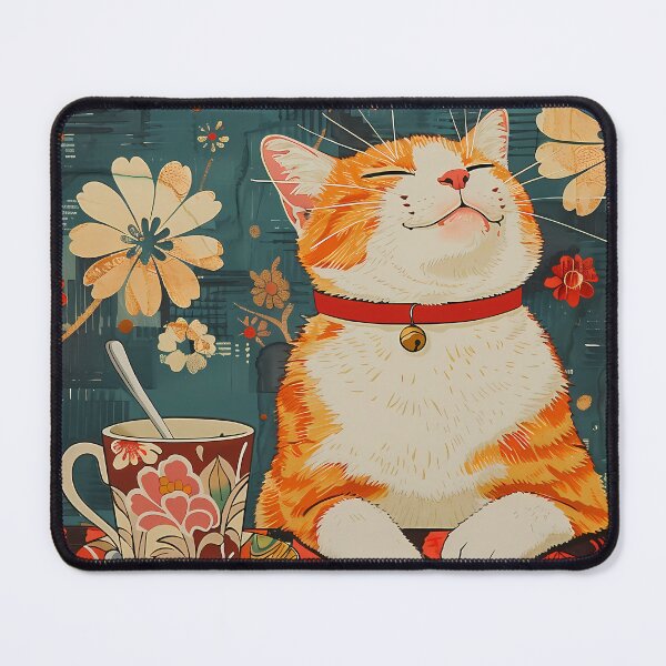 Item preview, Cat With A Cup Of Tea designed and sold by sakurashorty.