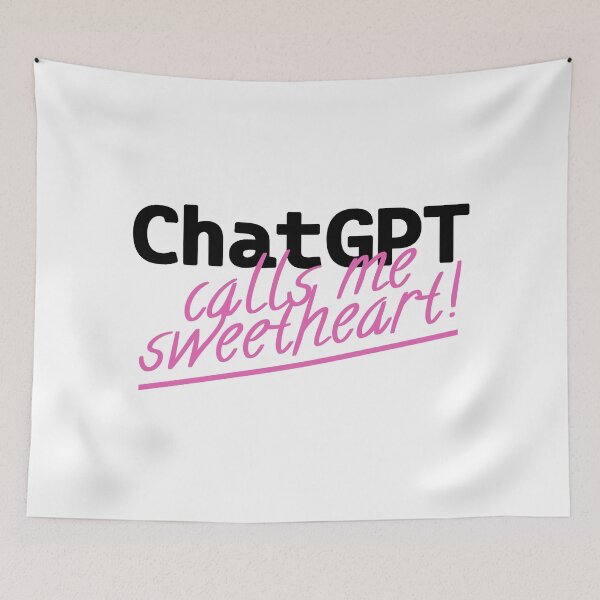 Item preview, ChatGPT Calls Me Sweetheart - Digital Romance Sticker designed and sold by SageAndMe.