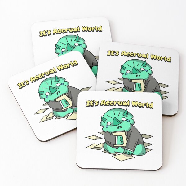 Item preview, It’s Accrual World Funny Dinosaur Crying in Suit Surrounded by Paperwork designed and sold by The Sun Brings Light.