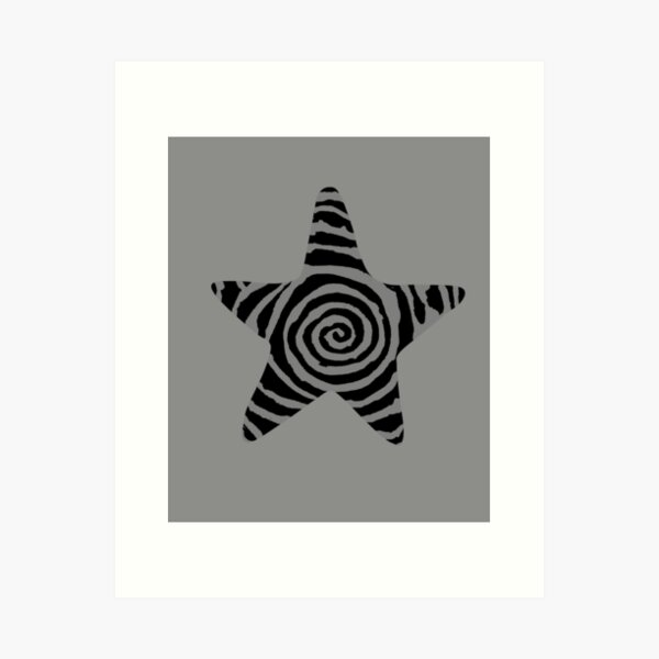 Vista previa del artículo con la obra «Estrella espiral – Diseño punk», diseñado y vendido por FarieArt.