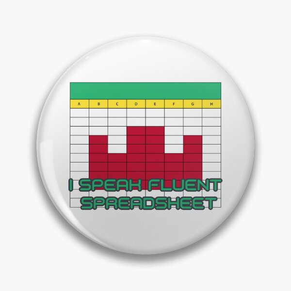 Item preview, I Speak Fluent Spreadsheet Pixel Grid Office Humor for Data and Accounting Pros designed and sold by The Sun Brings Light.