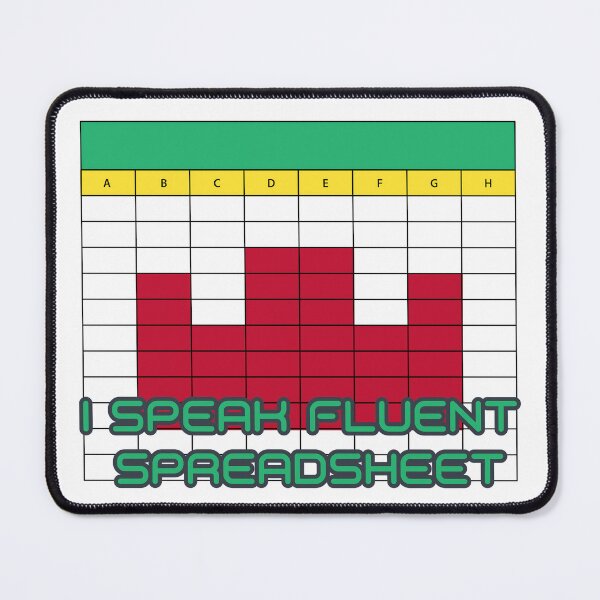 Item preview, I Speak Fluent Spreadsheet Pixel Grid Office Humor for Data and Accounting Pros designed and sold by The Sun Brings Light.
