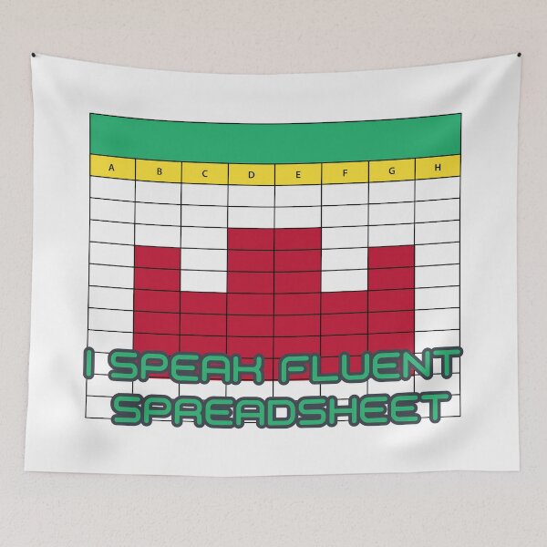 Item preview, I Speak Fluent Spreadsheet Pixel Grid Office Humor for Data and Accounting Pros designed and sold by The Sun Brings Light.