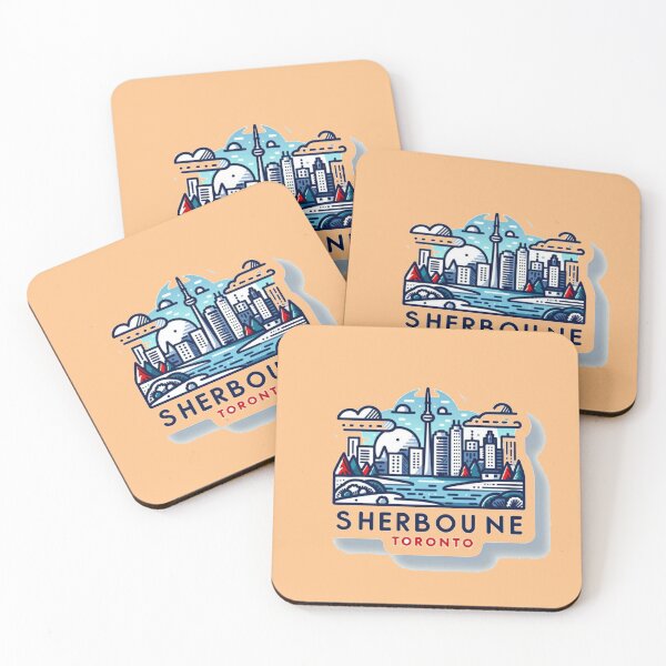 Item preview,  Sherbourne Toronto Skyline & Nature | Cute Canada Sticker Design,   designed and sold by PaintMeWorld.