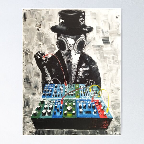 Item preview, Plague Doctor – Modular Synth Art by Nicola Dudich designed and sold by NicolaDudich.