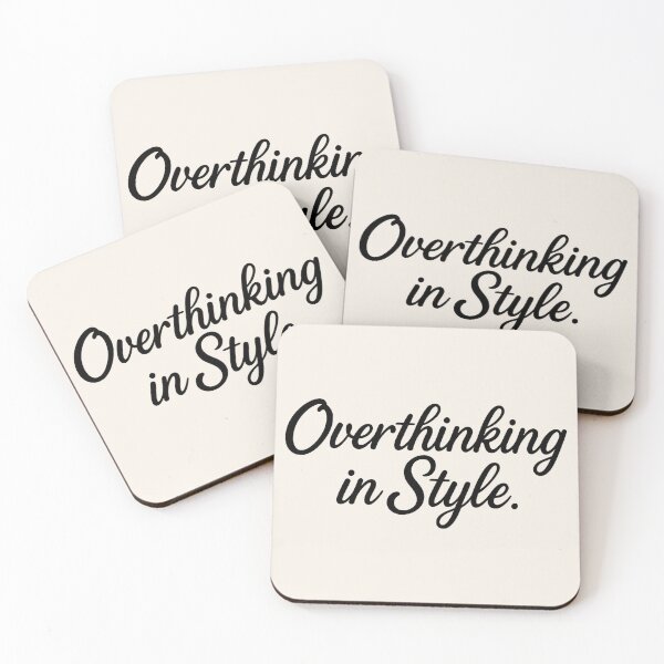 Item preview, Overthinking in Style – Elegant Minimalist Typography Design for Thoughtful Mind designed and sold by Inspired by CarMa.