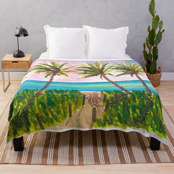 Item preview, Gorgeous Seascape with Palms and Turquoise Blue Sea designed and sold by artshop77.