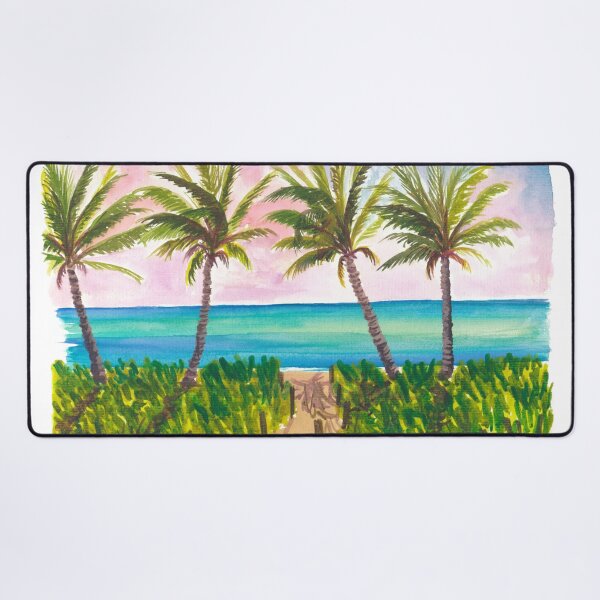 Item preview, Gorgeous Seascape with Palms and Turquoise Blue Sea designed and sold by artshop77.