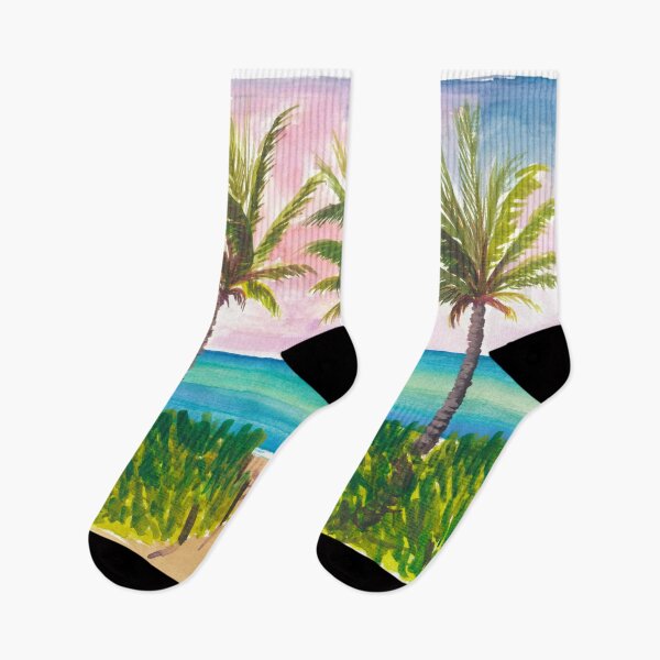 Item preview, Gorgeous Seascape with Palms and Turquoise Blue Sea designed and sold by artshop77.