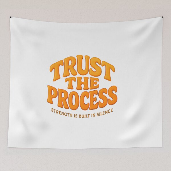 Item preview, Trust The Process 3D Motivational Typography designed and sold by WolfPixelRo.