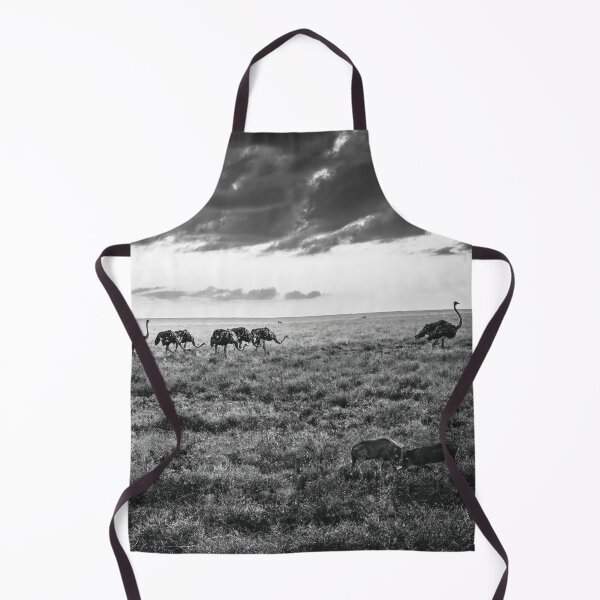 Item preview, Dusty Ostrich Parade In Black and White designed and sold by Kay Brewer.