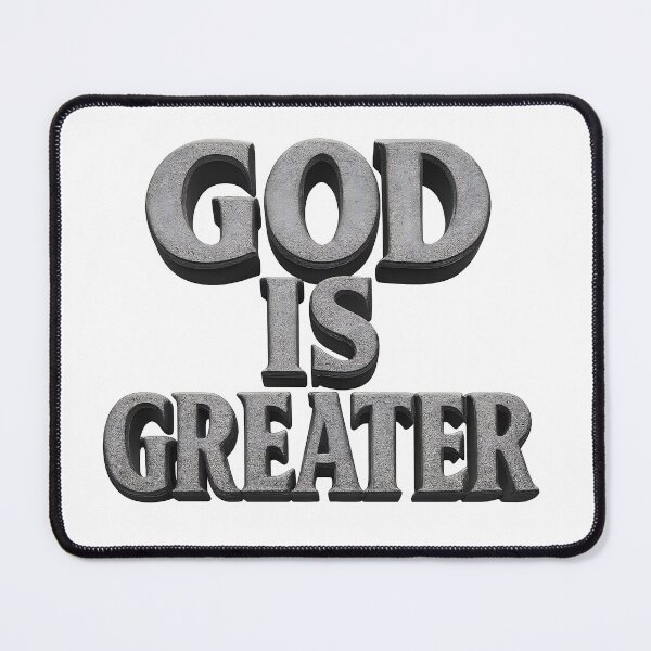 Item preview, God Is Greater 3D Christian Typography Design designed and sold by WolfPixelRo.