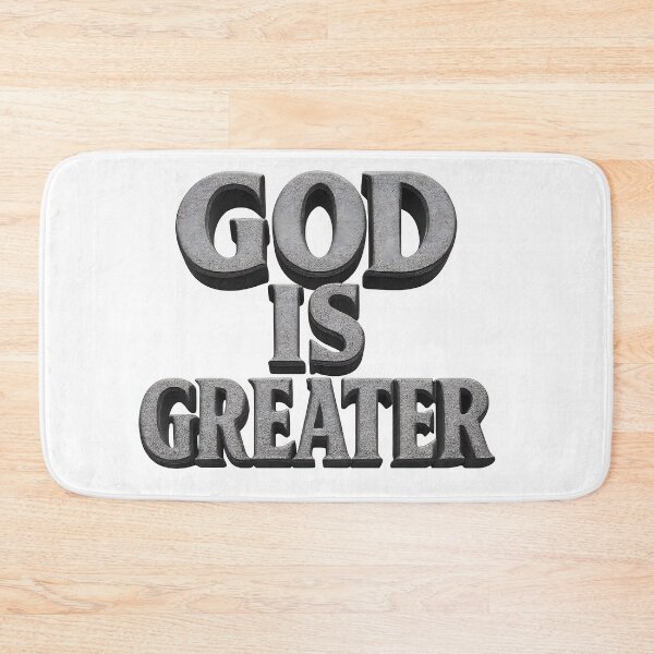 Item preview, God Is Greater 3D Christian Typography Design designed and sold by WolfPixelRo.