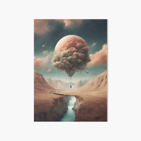 Item preview, Surreal Treetop Balloon Flight: Fantasy Landscape Art  designed and sold by echowood26.