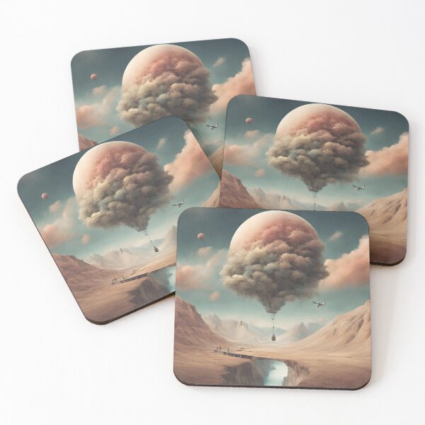 Item preview, Surreal Treetop Balloon Flight: Fantasy Landscape Art designed and sold by echowood26.