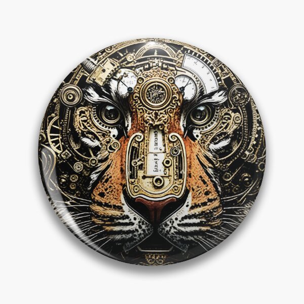 Item preview, Clockwork Tiger: Steampunk Beast Art designed and sold by ShadowAndSlate.