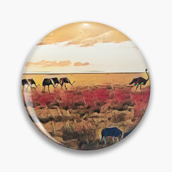 Item preview, Dusty Ostrich Parade Artfully Presented designed and sold by Kay Brewer.