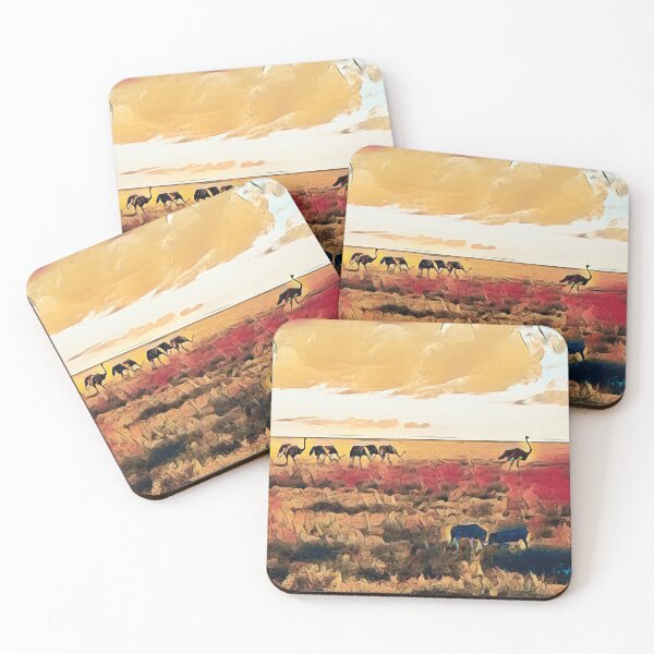 Item preview, Dusty Ostrich Parade Artfully Presented designed and sold by Kay Brewer.
