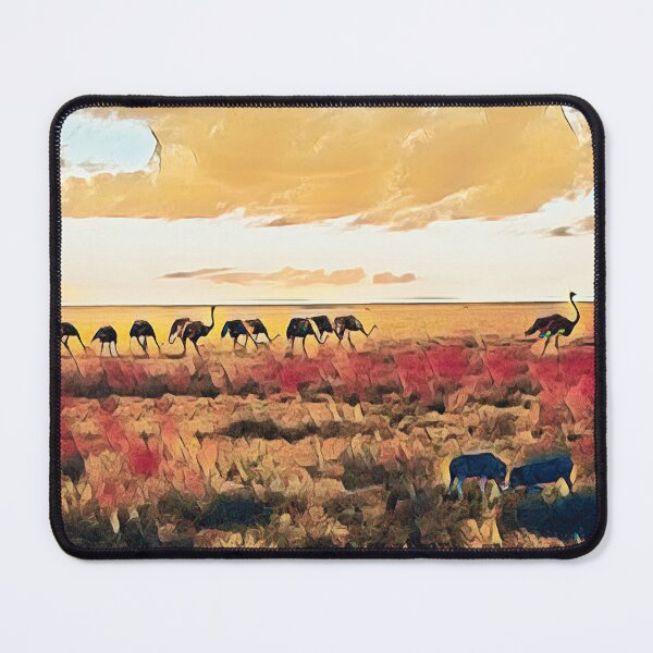 Item preview, Dusty Ostrich Parade Artfully Presented designed and sold by Kay Brewer.
