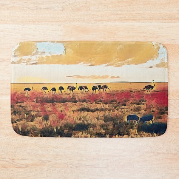 Item preview, Dusty Ostrich Parade Artfully Presented designed and sold by Kay Brewer.