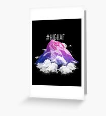 #HIGH AF Design With a Pink and Purple Mountain Top Greeting Card
