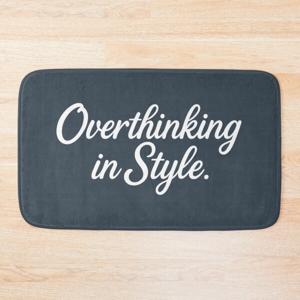 Item preview, Overthinking in Style – Minimalist White Typography Design designed and sold by Inspired by CarMa.