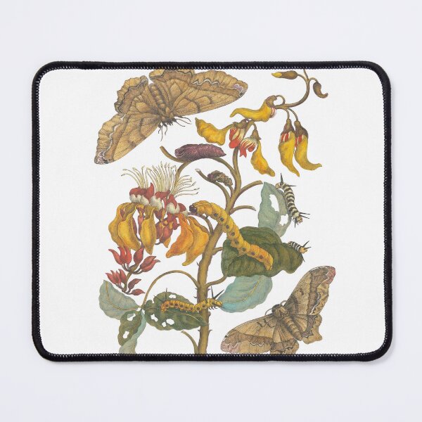 Item preview, Golden Moths & Wildflower Vine Vintage Botanical Print designed and sold by newyorkwala.