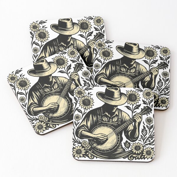 Item preview, Banjo Spirit – Vintage Country Folk Music Art designed and sold by JenniferCreaArte .
