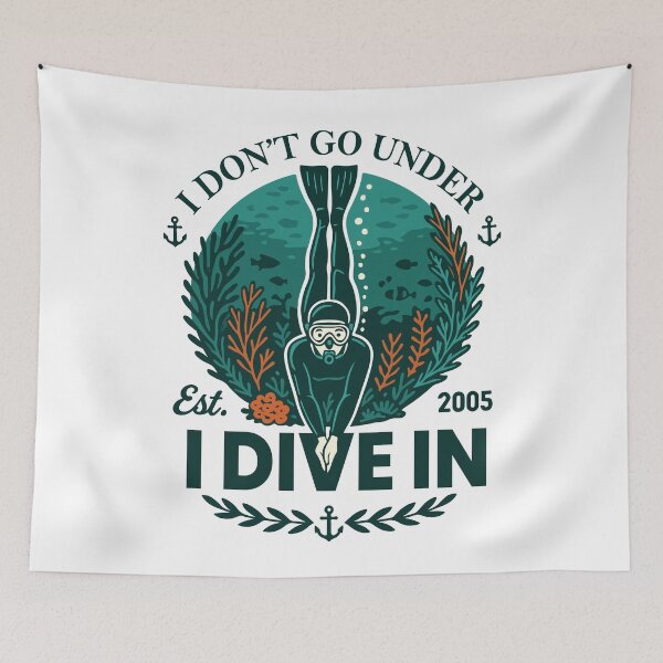 Item preview, I Dive In Diver Ocean Sea Snorkeler designed and sold by LuminOrb.