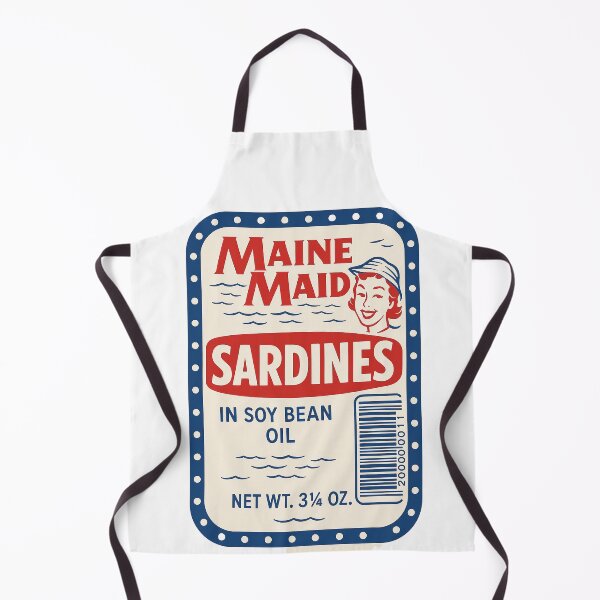Item preview, Vintage Sardine Can Label – Maine Maid Retro Illustration designed and sold by weirdfishes123.