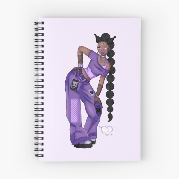 Item preview, Goth Cutie in Purple – Alt Girl Aesthetic Art designed and sold by MyMarvelousShop.