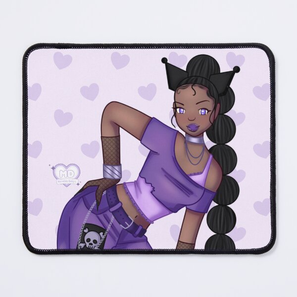 Item preview, Goth Cutie in Purple – Alt Girl Aesthetic Art designed and sold by MyMarvelousShop.