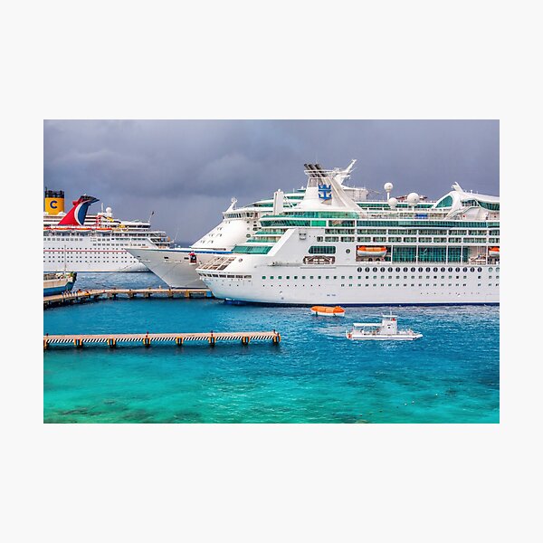 Cruise ships in Cozumel, Mexico Photographic Print