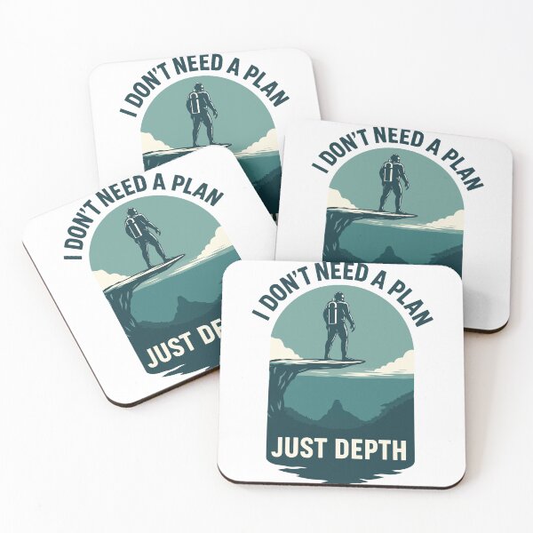 Artikelvorschau, Taucher Slogan I Don’t Need A Plan Just Depth entworfen und verkauft von LuminOrb.