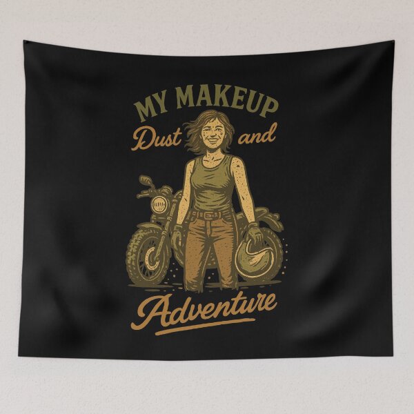 Item preview, My Makeup Dust And Adventure Motorrad Biker designed and sold by LuminOrb.
