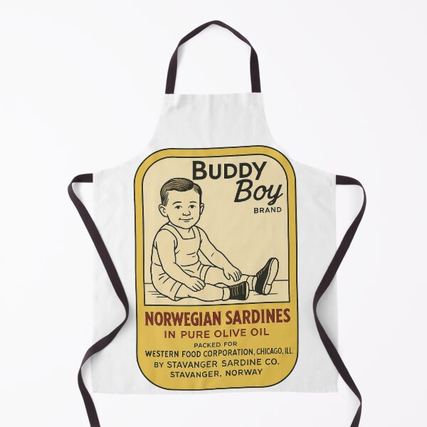 Item preview, Buddy Boy Vintage Norwegian Sardines Label Design designed and sold by weirdfishes123.