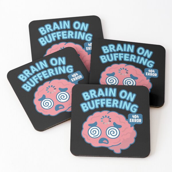 Item preview, Brain on Buffering – 404 Thinking Not Found designed and sold by TeeLabDesign.