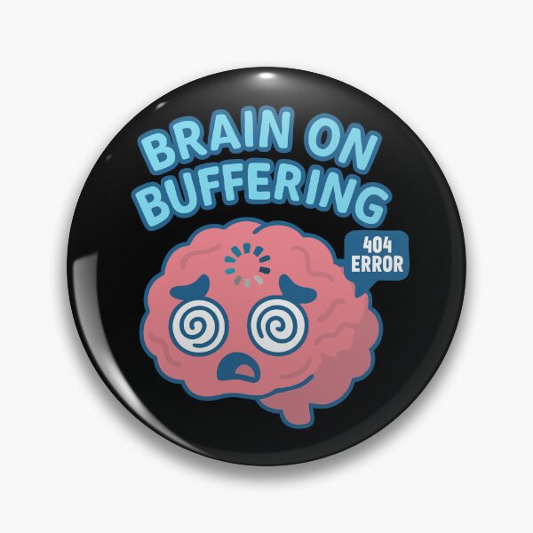 Item preview, Brain on Buffering – 404 Thinking Not Found designed and sold by TeeLabDesign.