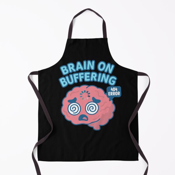Item preview, Brain on Buffering – 404 Thinking Not Found designed and sold by TeeLabDesign.