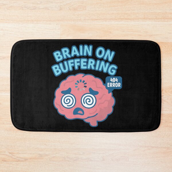 Item preview, Brain on Buffering – 404 Thinking Not Found designed and sold by TeeLabDesign.