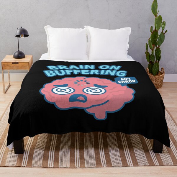 Item preview, Brain on Buffering – 404 Thinking Not Found designed and sold by TeeLabDesign.