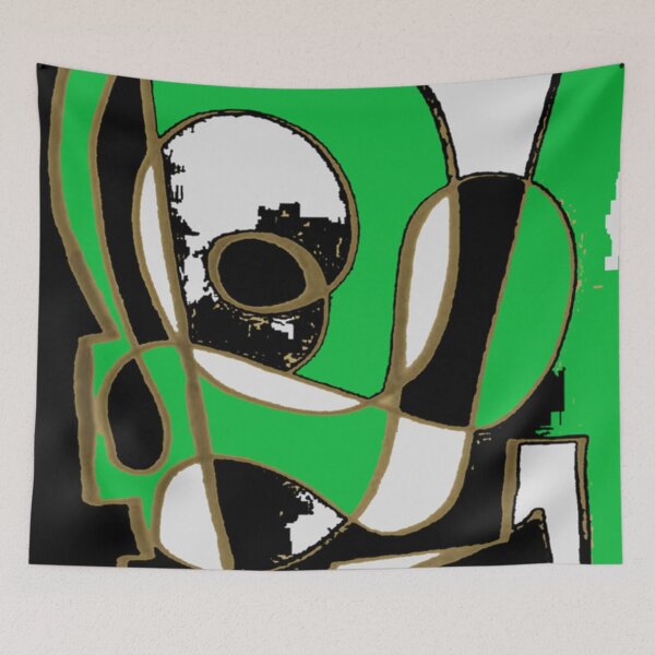 Item preview, Black Green White Abstract designed and sold by SmashingDeals.