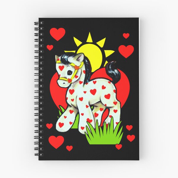 Item preview,  Vintage toy horse collage print. Hearts and a bright yellow sun included. designed and sold by CirqueBizerk.