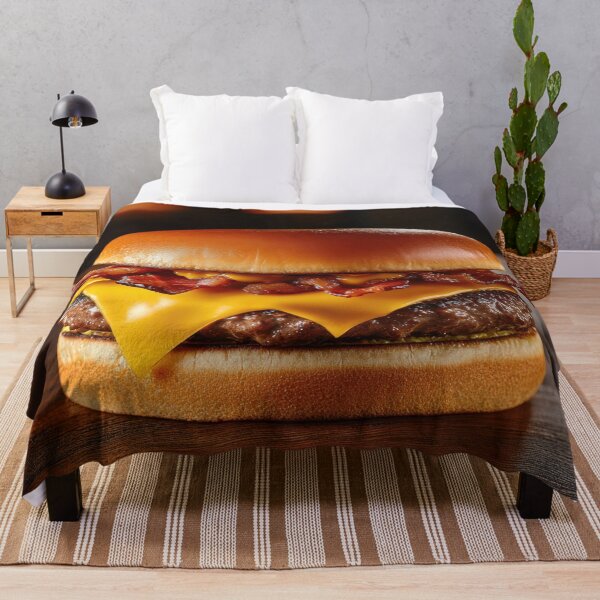 Item preview, Bacon cheeseburger on wood designed and sold by anytka.