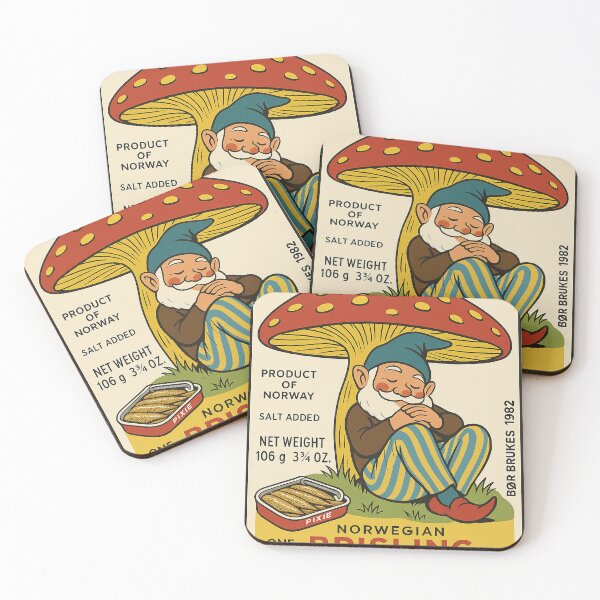 Item preview, Pixie Brand Norwegian Sardines Vintage Label Art designed and sold by weirdfishes123.