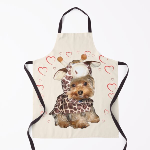 Item preview, Cute Little Yorkie in a Giraffe Costume With Red Hearts | Adorable Yorkshire Terrier Dog designed and sold by Yorkie Love.
