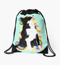 Border Color Drawstring Bag