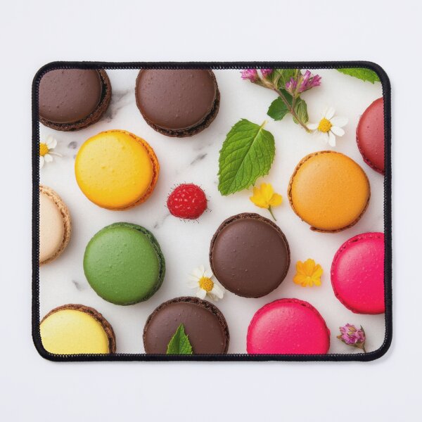 Item preview, Colorful macarons spread on a table designed and sold by anytka.