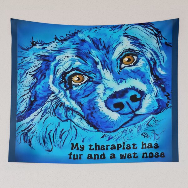 Item preview, My Therapist Has Fur – Dog Humor Artwork designed and sold by gleefulme.